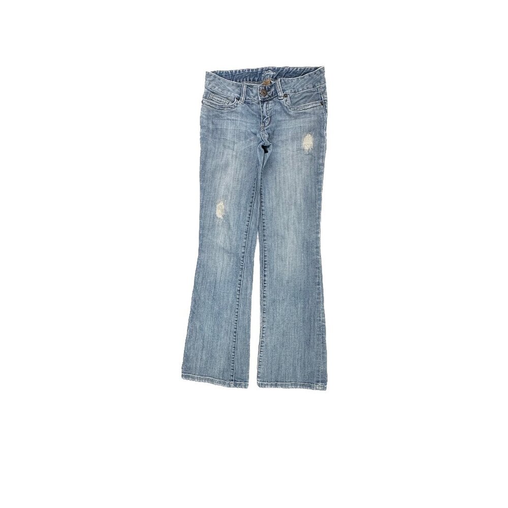 Fusion Distressed Bootcut Women's size 7 Medium Blue Denim‎ Jeans